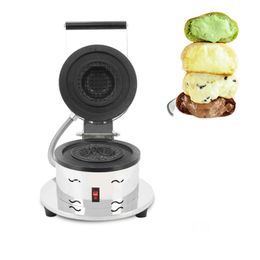 Elektrische donut ijs burger Krapfen warmer hamburger wafel maker machine Italiaanse brioche broodmaker