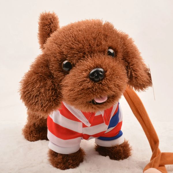 Robe électrique Creative Poodle peut chanter une chanson pour childrens toy dog cadeau poupée 240426
