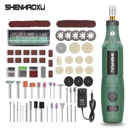 Elektrische Boor 100 V 240 V Mini Power Tools Multifunctionele Grinder Slijpen Accessoires Set 3 Speed Graveren Pen voor Dremel 221122