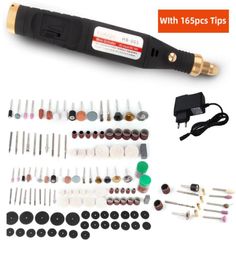 Perceuse électrique 5 vitesses réglable Dremel broyeur graveur stylo Mini outil rotatif rectifieuse 165 pièces conseils en option 2212089721259