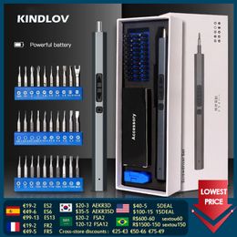 Taladro eléctrico KINDLOV 39 en 1 Destornillador eléctrico Magnético Torx Hex Destornillador Bits Kit USB Teléfono recargable Reparación del hogar Herramientas eléctricas 221128