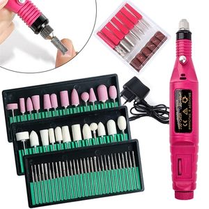 Elektrische boormachine set slijpapparatuur molen voor manicure pedicure professionele sterke nagelpolijstgereedschap LEHBS011P 220630