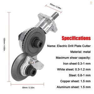 Electric Drill Plate Cutter Metal Sheet Cutter Free Cutting Tool Nibbler Saw Cutter Plate Punch Scissors HKD 230828.