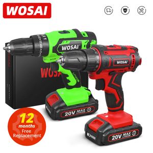 Perceuse électrique série WOSAI 12V 16V 20V, tournevis sans fil, mini pilote d'alimentation sans fil, 251 réglages de couple, batterie lithium-ion 221208