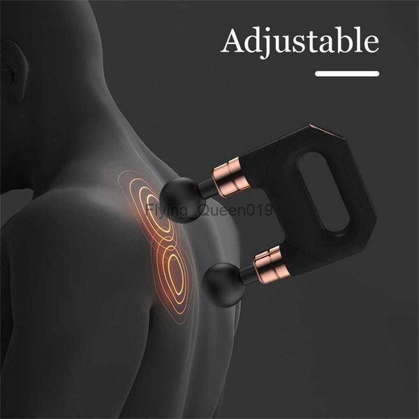 Electric Dual Heads Massager Portable 6 Gears Muscle Relaxation Fitness Health Care Massage Device épaule LCD HKD230812