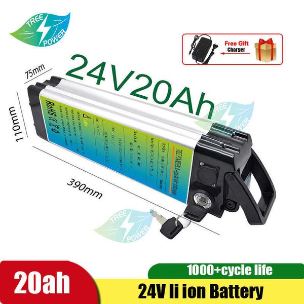 Batteries électriques E Bike Li-ion lifepo4 Packs 24V 20AH 720W Lithium li ion Battery Pack pour le vélo électrique + Chargeur 5A