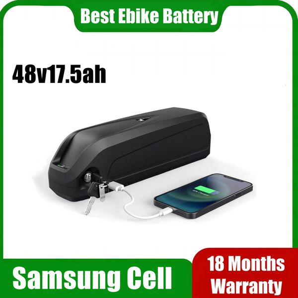 Batterie de vélo électrique Hailong Samsung 18650 cellules Pack 52V 15Ah 48V 17,5Ah batterie au Lithium de vélo puissante 500W 750W 1000W 1500W BBS02 BBS03 BBSHD avec chargeur