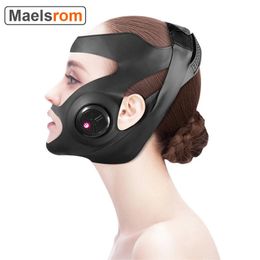 Électrique EMS Visage Bandage Face Lift Ceinture En Forme De V Minceur Microcourant Visage Joue Masque Vibration Masseur Pour Amincissement 3 Modes 240201