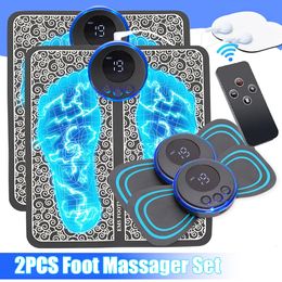 Masseur de pieds électrique EMS Pad pieds points d'acupuncture Stimulation musculaire améliorer la circulation sanguine soulagement de la douleur Relax Massage Mashine 240111