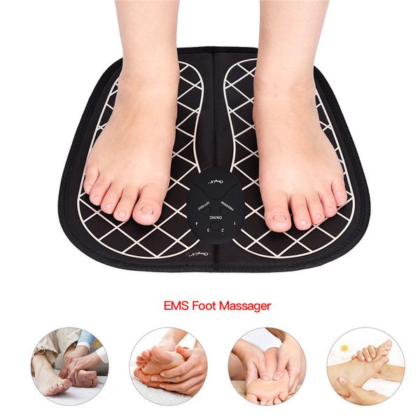 Tapis de Massage des pieds électrique EMS stimulateur musculaire des pieds tapis de Massage des pieds améliorer la Circulation sanguine soulager la douleur soins de santé