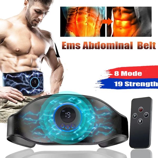 Électrique EMS Stimulateur musculaire Toner ABS Ceinture d'entraînement Vibration abdominale Ceintures de remise en forme Taille du corps Perte de poids Minceur Masseur 240220