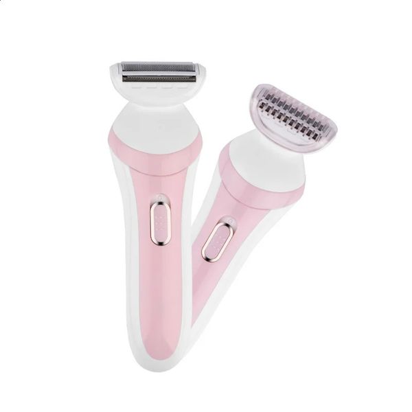 Electric Epilator Womens Shaver en acier inoxydable lame IPX7 Modèles de batterie rechargeable USB et de batterie sèche imperméable pour le corps 240322