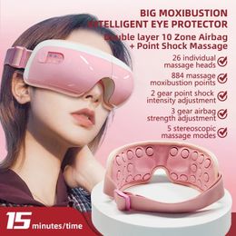 Electric Eye Massager 4D Música Compresa Air Presión de la bolsa de aire Vibración Massaje Atención del instrumento Alivio Fatiga Mejorar el sueño 240318