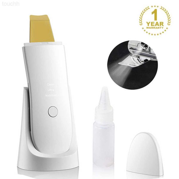 Depuradores faciales eléctricos 24K Limpiador ultrasónico Depurador facial Peeling Pala Facial Poro Removedor de espinillas Limpieza Dispositivo de belleza para el cuidado de la piel L230920