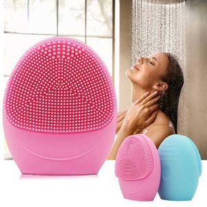 Elektrische gezichtsscrubbers Elektrische gezichtsreinigingsborstel Siliconen mini waterdichte gezichtsreinigingstool Massage Zacht, diep aangedreven gezichtsporiënreinigerborstel L230920