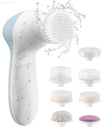 Elektrische gezichtsscrubbers Elektrische gezichtsreinigingsborstel Draagbaar Waterdicht 7-in-1 Schoonheidsverzorging Massager Gezichtsmassager Reiniger Gezichtsverzorging L230920