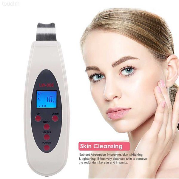 Depuradores faciales eléctricos Limpiador ultrasónico de alta calidad Limpiador facial Limpieza facial Eliminación de acné Spa facial galvánico Ultrasonido Peeling Tono limpio Lift L230920