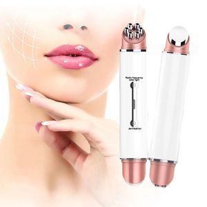 Elektrische Facial Eye Massager Pen Trillingen Dubbele Hoofd EMS Verjonging Oog Machine LED Photon Huidverjonging Anti-rimpel