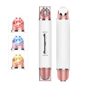 Masajeador de ojos facial eléctrico Ulrasonic Vibrator Pen EMS Microcorriente Rejuvenecimiento de la piel Cuidado de los ojos Estiramiento facial Terapia de luz antiarrugas