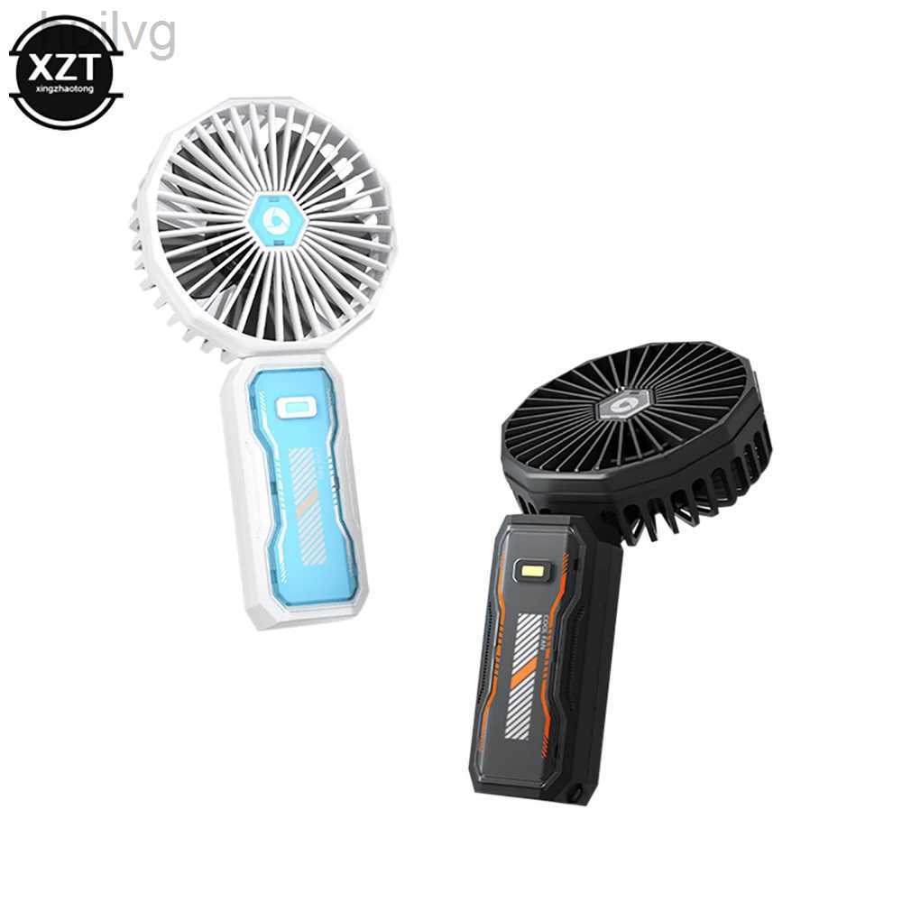 Electric Fans 2023 New Handheld Fan Portable USB Rechargeable Small Folding Brushless Motor Outdoor Camping Mini Air Cooling 240316