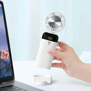 Ventilateurs électriques 2023 Nouveau ventilateur portable portable LED 3600mAh USB Chargement Charge plus refroidisseur Mini ventilateur électrique Petit climatiseur de poche