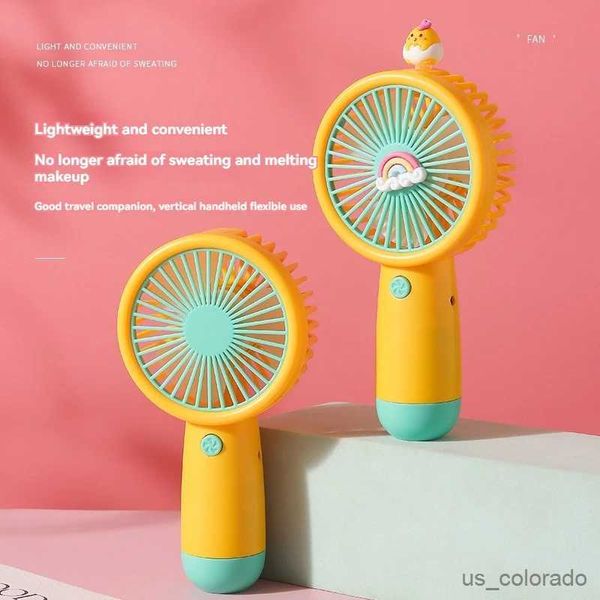 Ventilateurs électriques 2024 Nouveau Small Cartoon Student Mini Fan USB Super Long Batterie