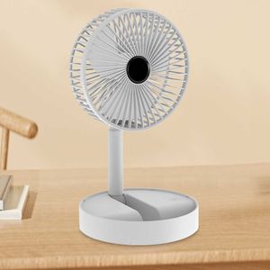 Elektrische ventilatoren Airconditioner Koelventilator Opvouwbaar Draagbare elektrische ventilatoren USB Oplaadbaar Snelheid Zomer 2000mAh Laag geluidsniveau voor kantoor Slaapkamer