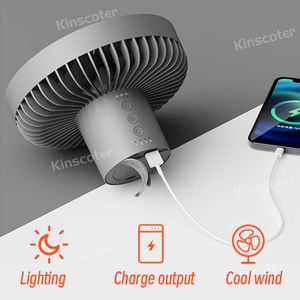 Elektrische ventilatoren Camera's 10000 mAh 4000 mAh Campingventilator Oplaadbare desktop Draagbare circulator Draadloze elektrische plafondventilator met LED-verlichting