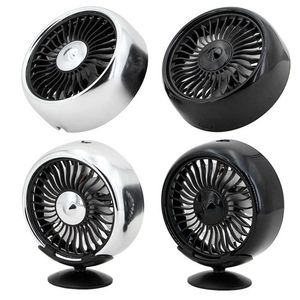 Ventiladores eléctricos Cámaras Ventiladores de automóvil Mini ventilador de automóvil USB multifunción Enfriador de grados Ventilador de enfriamiento giratorio Circulador de automóvil eléctrico Enfriador de velocidad de 12-24 V