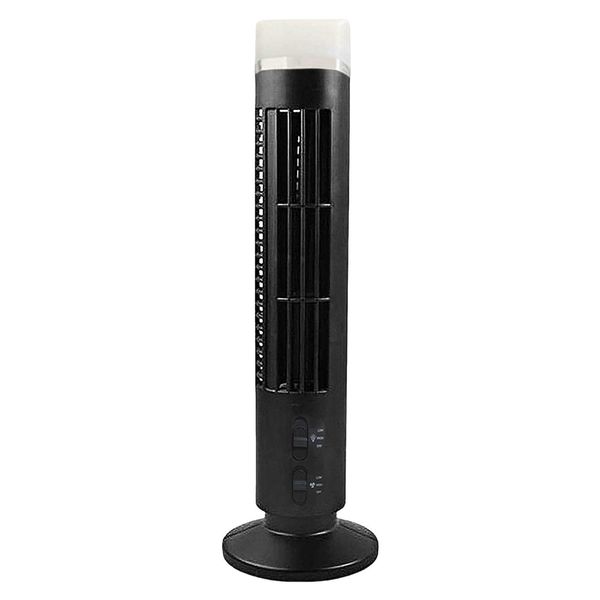 Ventilateurs électriques Caméras Ventilateur de climatisation vertical 3W Ventilateur tour électrique sans pales avec lumière USB enfichable ou alimenté par batterie pour le bureau