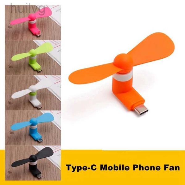 Ventilateurs électriques Creative Portable Micro Mini Fan Téléphone portable Chargement Trésor USB Gadget Refroidissement pour Type-C Android USB-C 240316