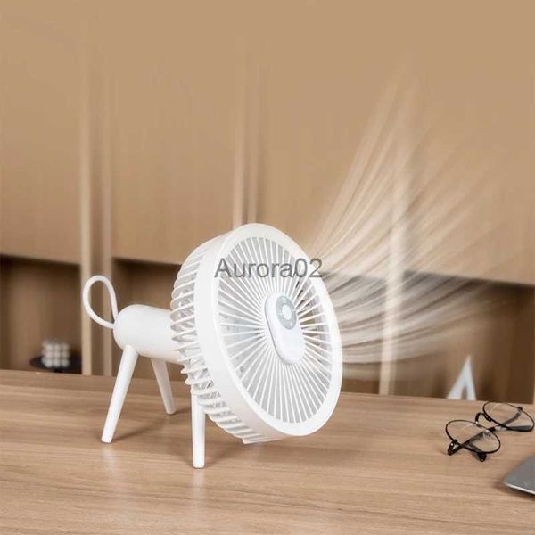 Ventilateurs électriques Ventilateur de bureau USB ventilateur portable rechargeable avec télécommande ventilateur de camping à 4 vitesses pour bureau chambre maison 4000 mah YQ231225