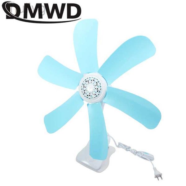 Ventiladores eléctricos DWMD Hogar Escritorio Clip Fan Mini Pared Montado Oficina Abrazadera Enfriamiento Estudiante Dormitorio Cama Ventilación de viento natural 220V 240316