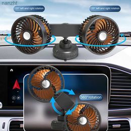 Elektrische ventilatoren Elektrische auto Dual Head Design eenvoudig te installeren 360 graden rotatie geschikt voor alle soorten voertuigenwx