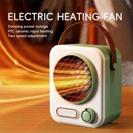 Elektrische fans Elektrische mini -ventilatorverwarming Portable Desktop Home Open haard verwarming