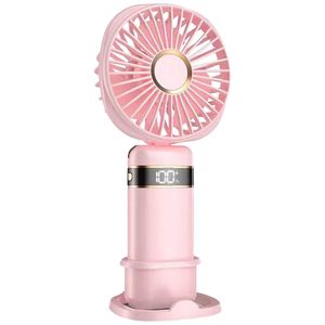 Ventilateurs électriques Ventilateur de refroidissement portatif Ventilateur personnel pliable à 5 vitesses Ventilateur électrique sans fil rechargeable Portable Ultra silencieux pour bureau/maison/dortoir