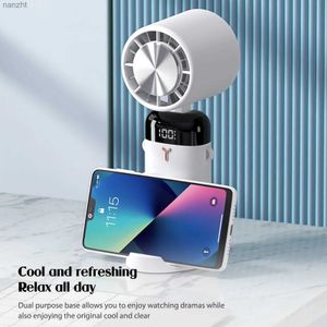 Ventilateurs électriques Handheld Mini ventilateur portable USB Charge Creative Pocket Fan avec téléphone mobile Stand Small Electric Fan Student DormitoryWX