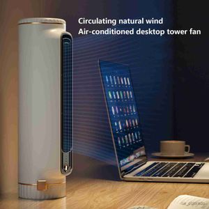 Elektrische ventilatoren Home Mist Air Cooler Bladeless Fan Desktop Silent Airconditioner Luchtbevochtiger Office Water Hydraterende Mist USB Cooler Fan R230715