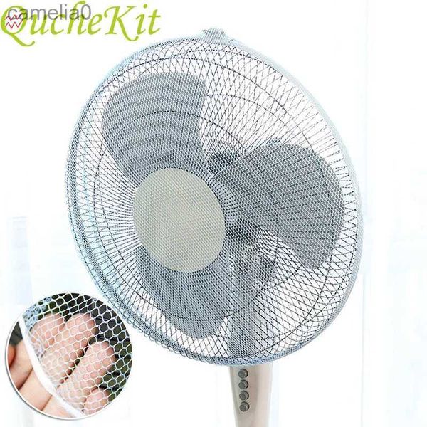 Ventilateurs électriques Usage domestique Couvertures de ventilateur électrique pour bébé Enfants Protecteur de doigt Sécurité Mesh Fan Cover Circle Dust Protection Cap Storage BagC24319