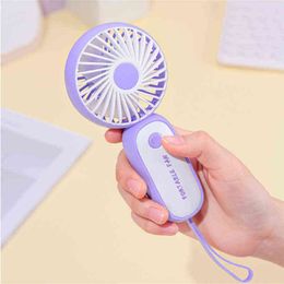 Ventiladores eléctricos Makaron Handheld Mini Fan USB de carga Portable Lanyard Fan Outdoor Small Pocket Fan para niños y estudiantes T220907