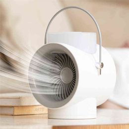 Ventilateurs électriques Mini climatiseur Portable Refroidisseur d'air Accueil USB Refroidisseur Ventilateur Ventilateur de refroidissement à air Ventilateur rechargeable Humidificateur de pulvérisation avec lampe de bureau T220907