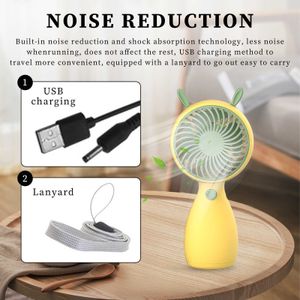 Elektrische ventilatoren Mini-luchtkoelventilator Cartoon USB Zomerluchtkoeler Konijn/hertenoren Vorm met mute 1-snelheid voor thuiskantoor