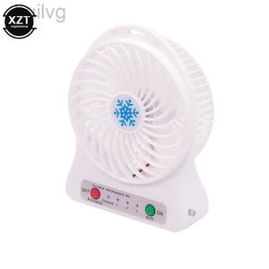 Elektrische ventilatoren Mini draagbare handventilator Oplaadbare USB met LED-licht Desktop luchtkoeler Buiten kantoor Klein 240316