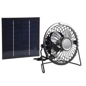 Elektrische Fans Mini Zonnepaneel Aangedreven Draagbare Fan 5W 4 Cal Kas Solar Afzuigventilator Voor Outdoor Kantoor 240319