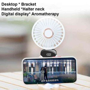 Elektrische ventilatoren Mini USB Handheld draagbaar digitaal display opvouwbare koelkantoor koeler luchtcirculatie conditioner T220927