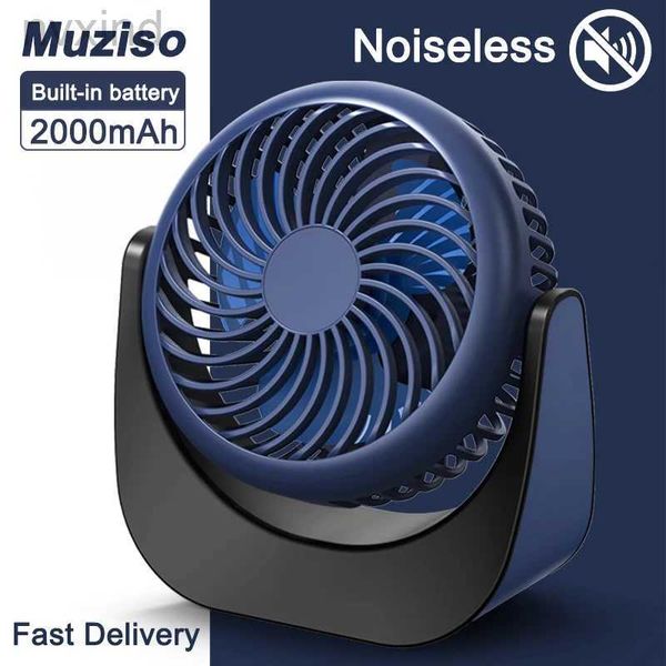 Ventilateurs électriques Muziso mini ventilateur électrique rechargeable Camping Portable Small ventilateur USB Bureau mobile ventilateurs plus silencieux soufflants D240429