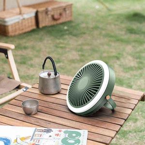 Elektrische fans Nieuwe mini -plafondventilator USB -bureau met nachtlicht Office Student Tent Oplaadbare ventilatoren Portable Outdoor Wall Electric Fan T220907