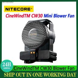 Ventilateurs électriques NITECORE CineWind Mini CW30 Photographie Ventilateur Port portable NP-F Batterie Ventilateur de charge pour scène courte vidéo de mariage Film StudioC24319