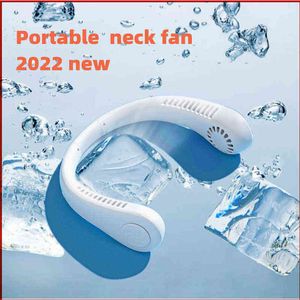 Ventiladores eléctricos sin cuchilla 2022 ventilador de cuello portátil Fuerte Aire acondicionado deportivo de viento mini banda de cuello inalámbrico USB Calado inalámbrico T220907 T220907