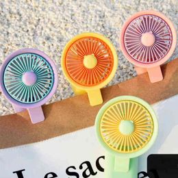 Elektrische fans Telefoon Kleine clipventilator Portable Houd USB oplaadbare mini -fan Outdoor Sun Hat Umbrella Mini Electric Fan Student Gift Giving T220907